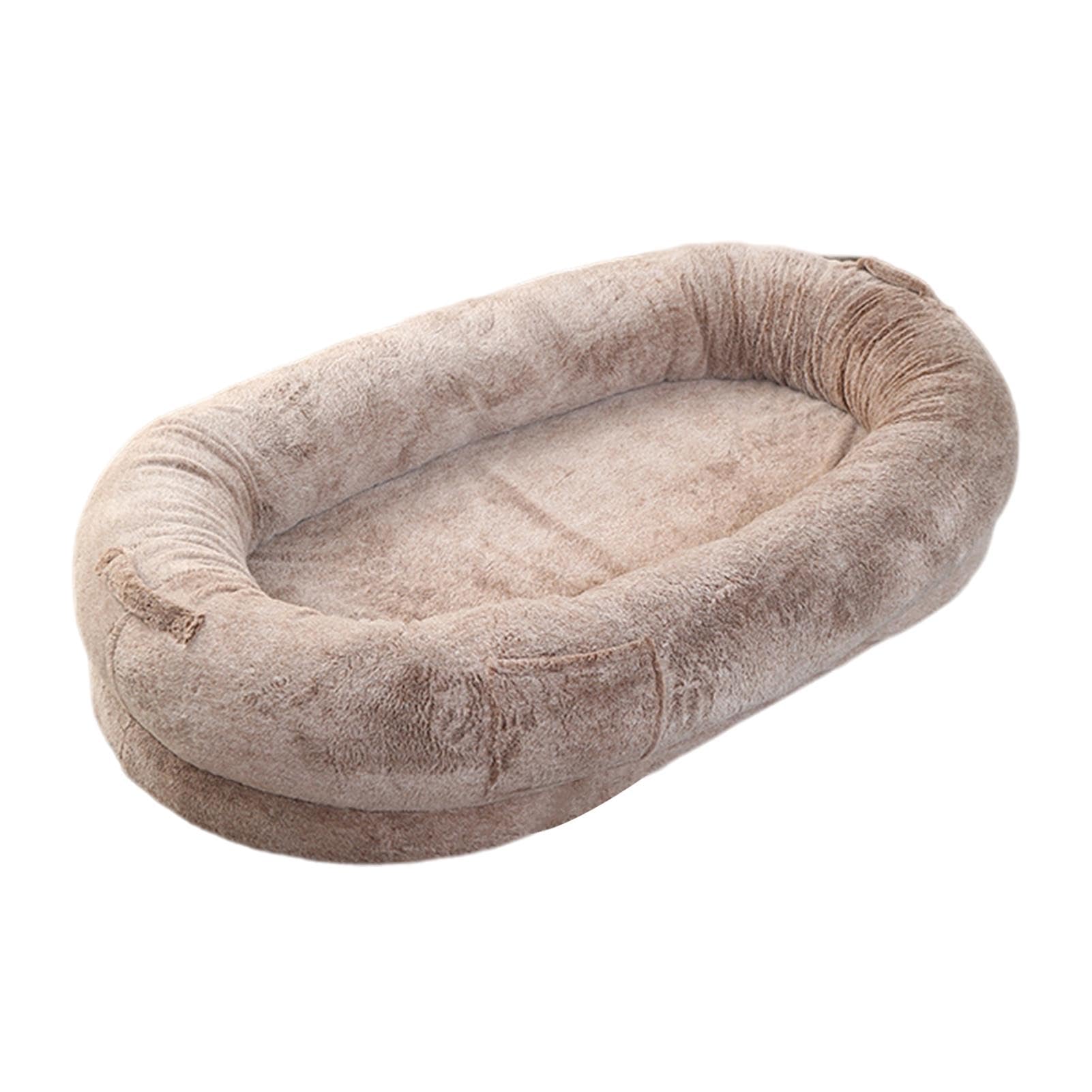 Lit pour chien lavable de taille humaine grand matelas de sol déhoussable en mousse pour adulte