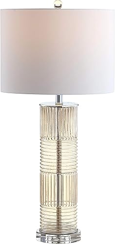 JONATHAN Y JYL2064A Genevieve - Lámpara de mesa LED de cristal y cristal de 30 pulgadas, contemporánea, transitoria, mesita de noche, lámpara para