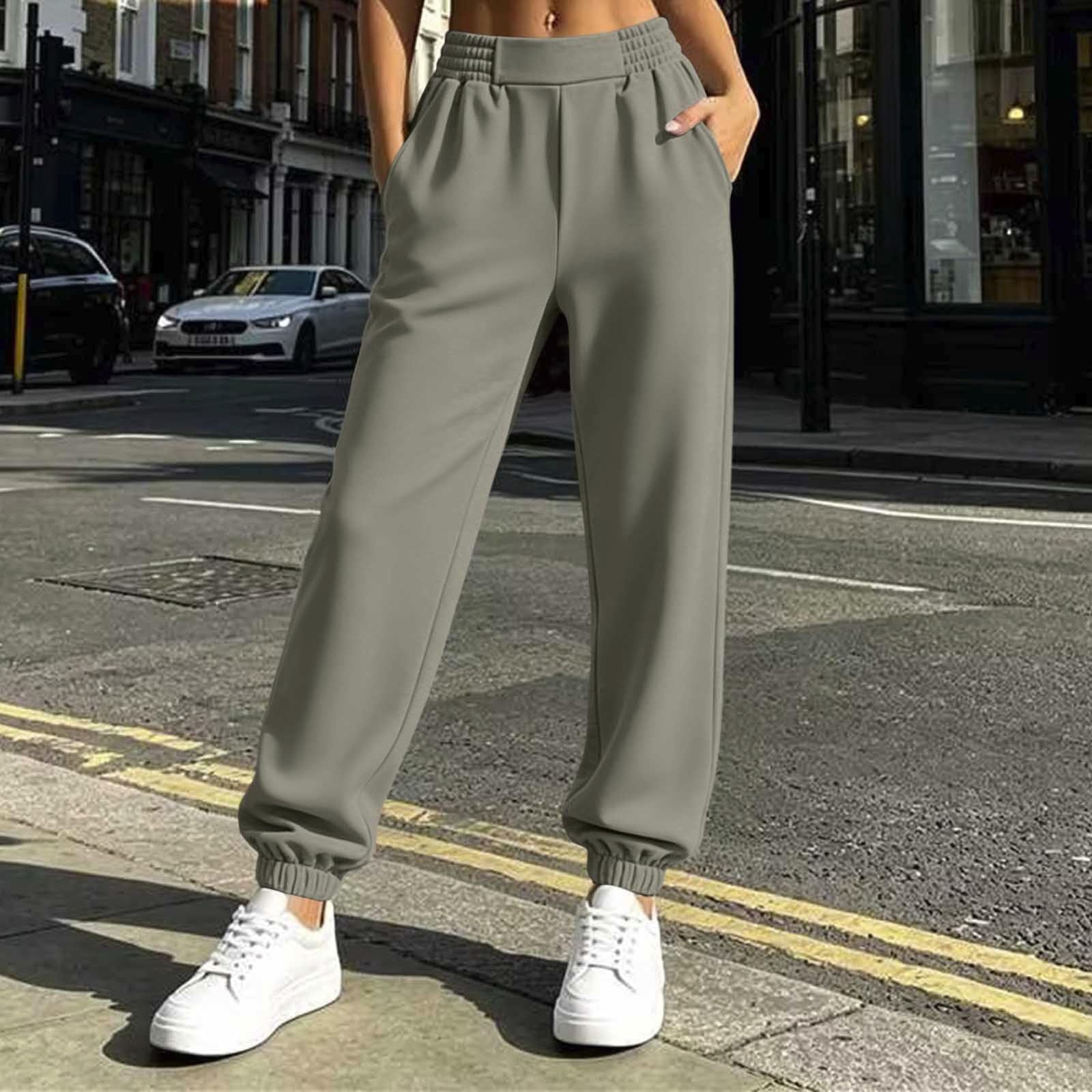 Hose Weite Stoffhose Wide Leg Leggings Damen Sporthose Hohe Taille Dehnbar Lounge Baggy Weitbeinige Hose Weite Lose Jogginghose Mit Taschen Elegante Traininghose Hosen