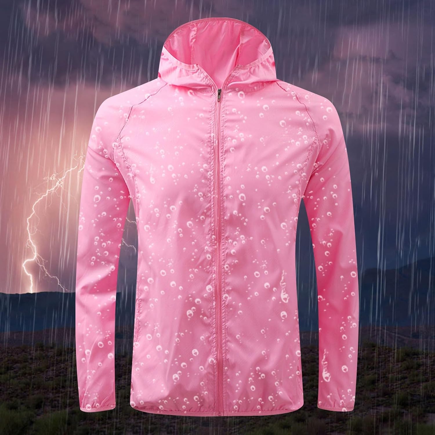 Women's Sun Protection Jacket Hoodie Full Zip Up Long Sleeve Shirt | golf rain jacket womens lightweight jacket women rain jacket womens lightweight rain jacket Waterproof Travel Raincoat light