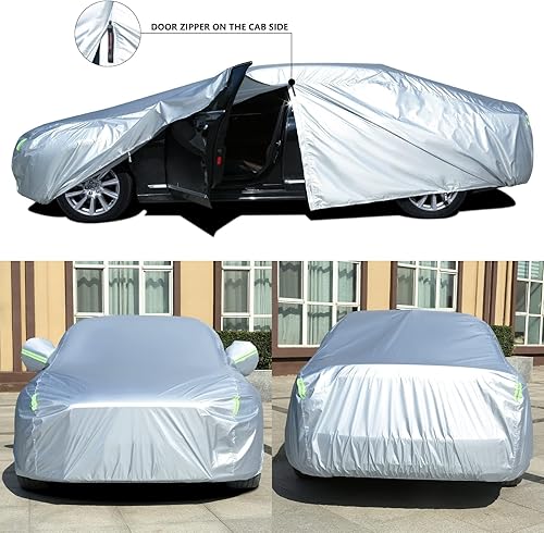 Miniatura 2 de Tecoom Carcasa ligera, impermeable, a prueba de rayos UV, resistente al viento, con cierre de cremallera y almacenamiento para todo tipo de clima,