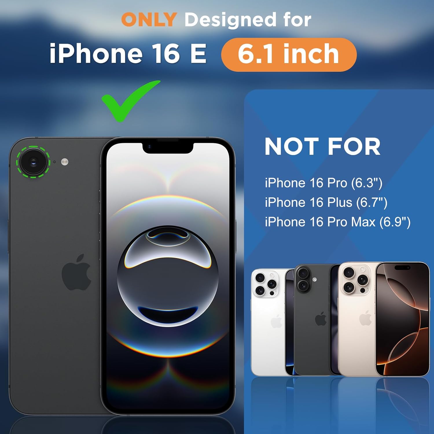 Beasyjoy for iPhone 16e Case Waterproof, Metal Heavy Duty Full Body Protective Case with Built-in Screen Protector, Military Grade Shockproof Defender Cover for iPhone 16e 6.1", Black - Image 2