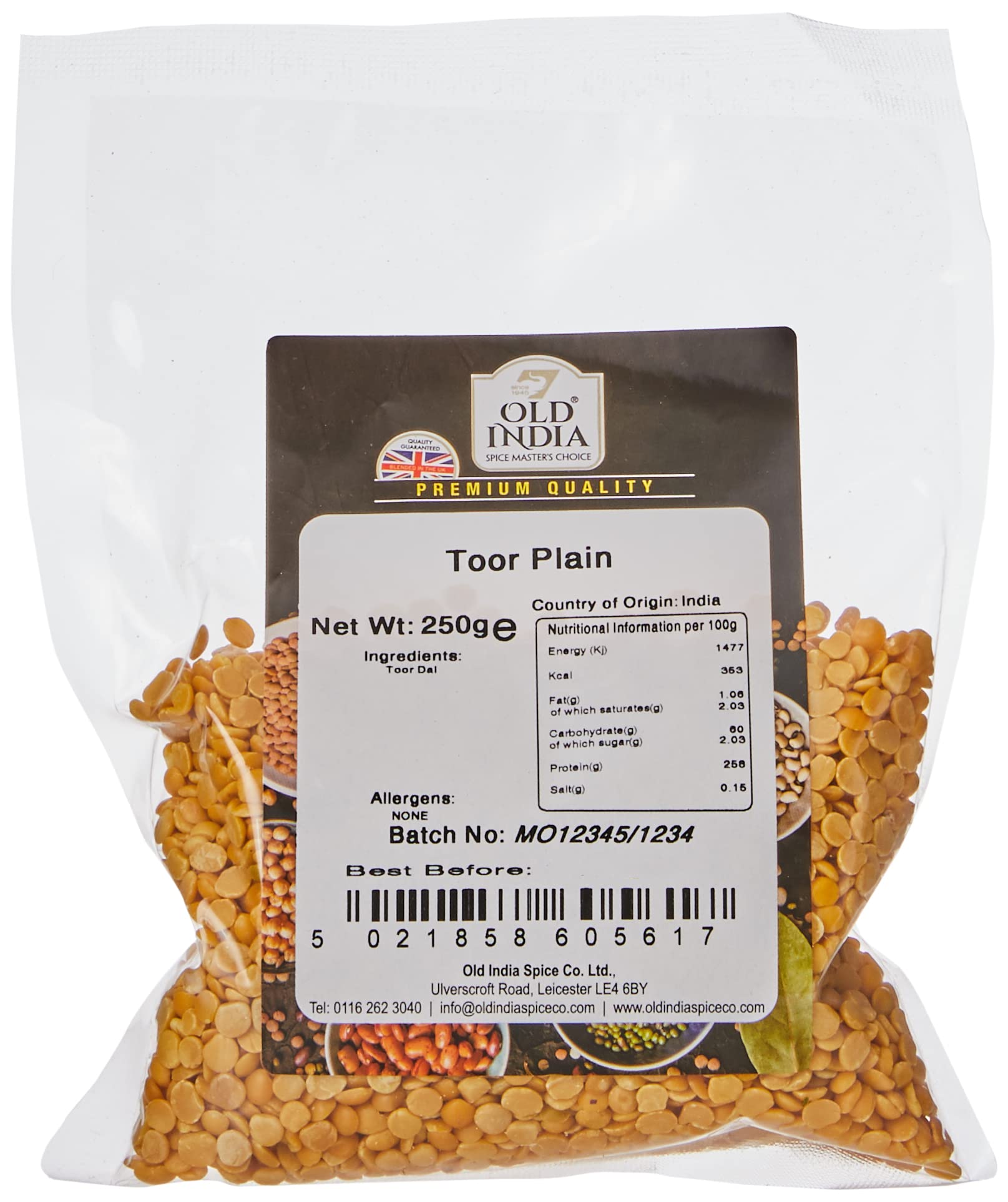 Old India Toor Plain 250g