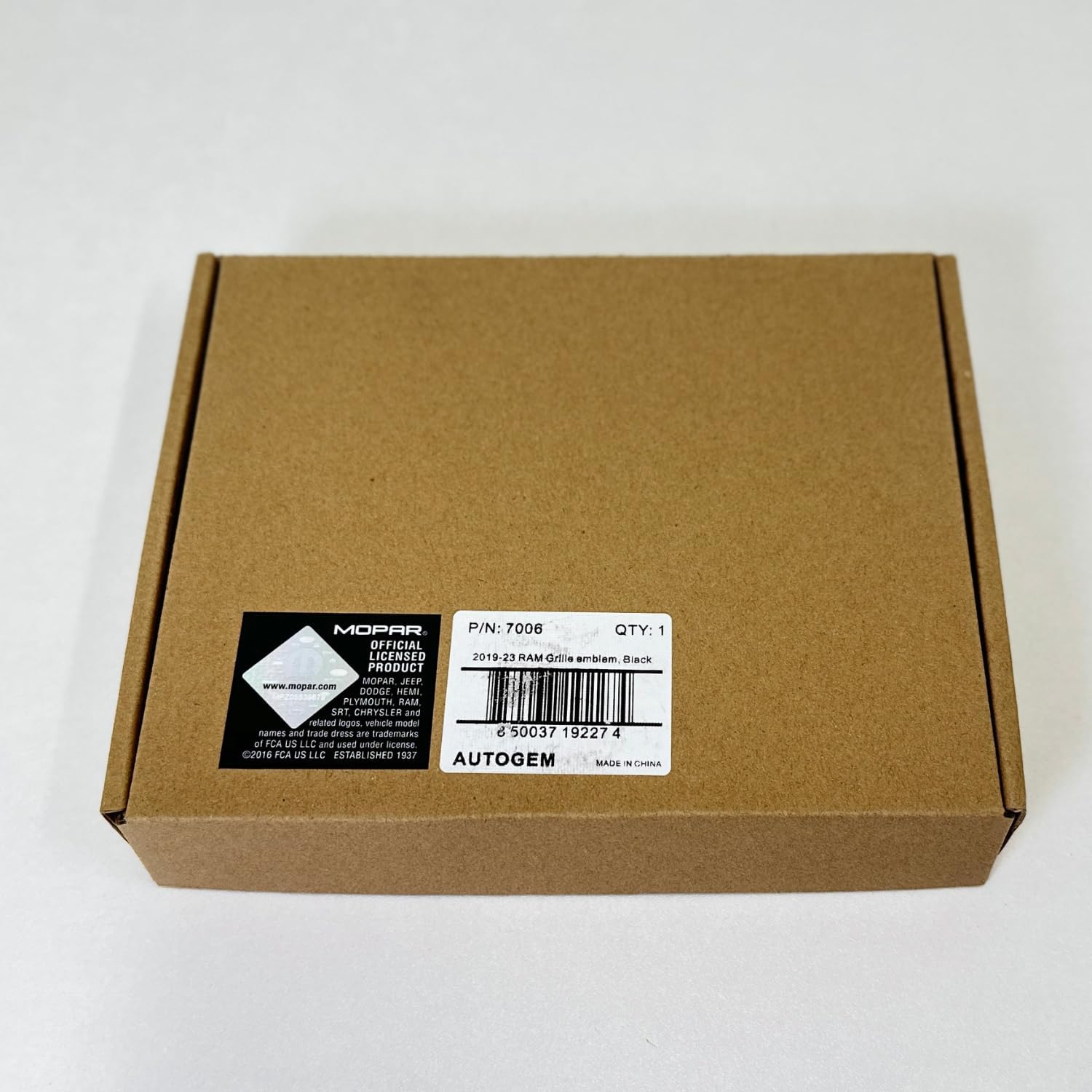 – 2019–2023 RAM 1500 Grille Emblem Black | Matte Black Front Badge Replacement Made of Durable ABS