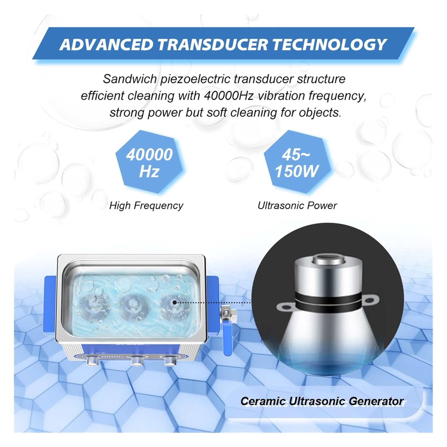 Ultrasonic Cleaners, Ultrasonic Cleaner 6L Knob Digital Control Panel 150W Heating Timer Degaser Ultrasonic Washing Bath for PCB Metal Parts