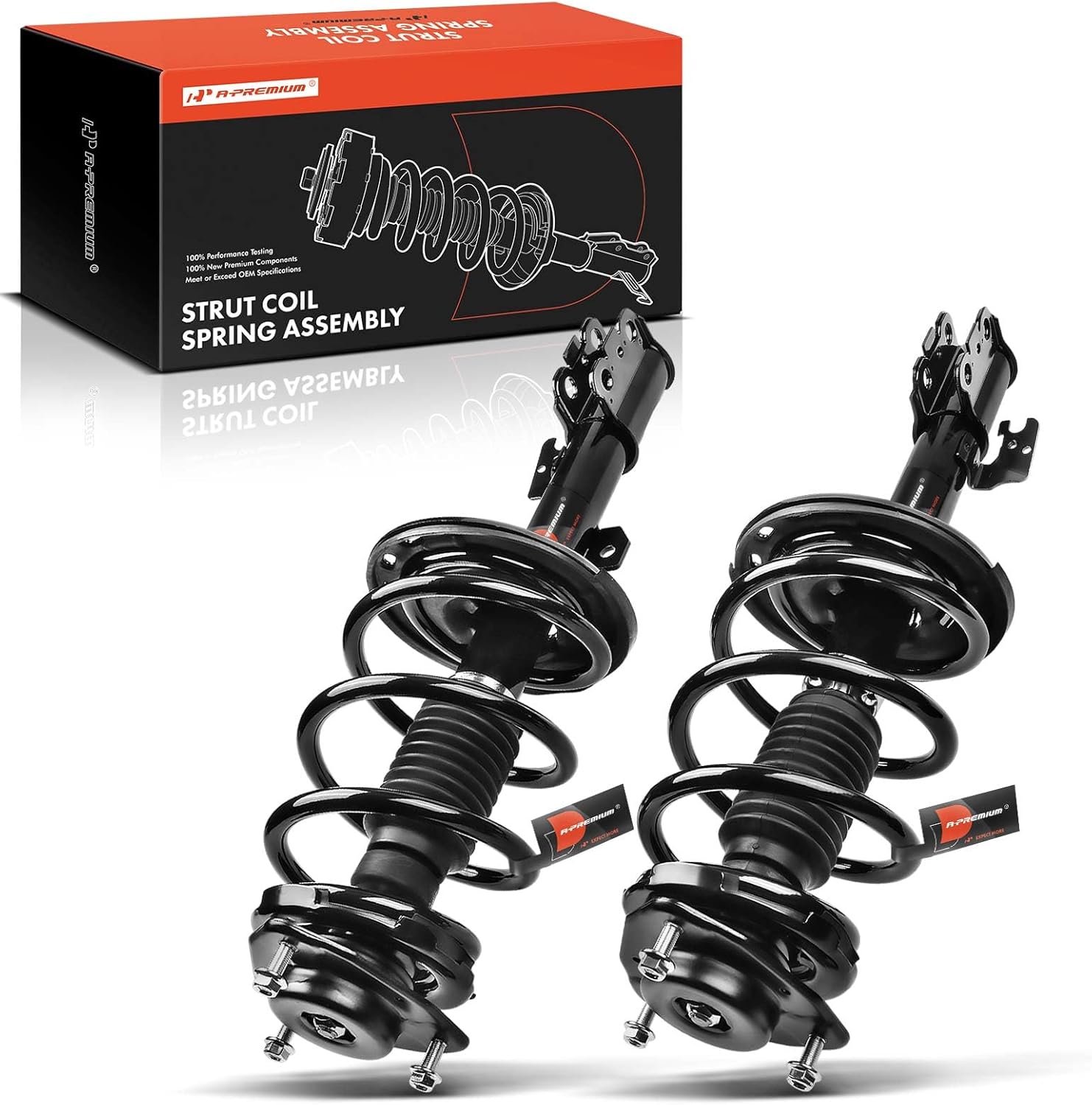 A-Premium Front Struts Compatible with Toyota Sienna [3.5L FWD] 2011-2014 - 2x Replacement Suspension Complete Strut Assembly Shock with Coil Spring