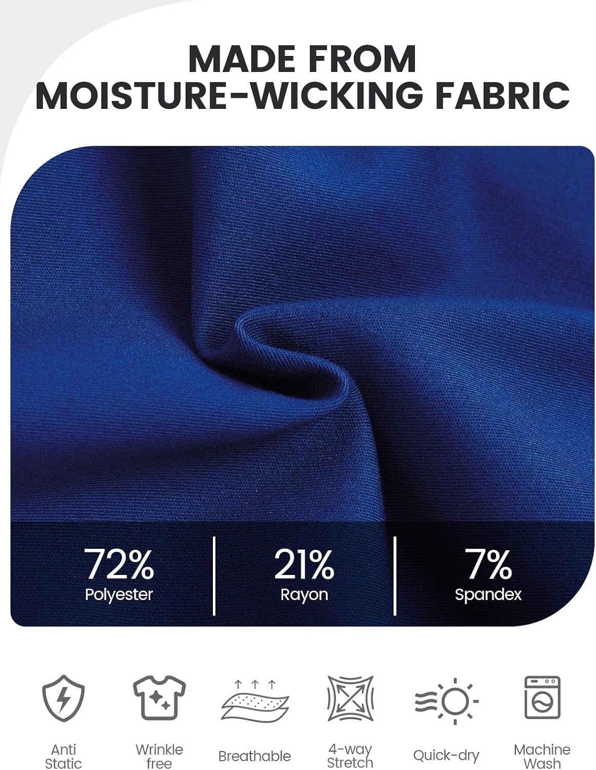 Medical Scrub Pants for Women, Jogger Pants with 6 Pockets, Soft Womens Scrubs Pant Drawstring Mid-Rise Cargo Pants - Image 4