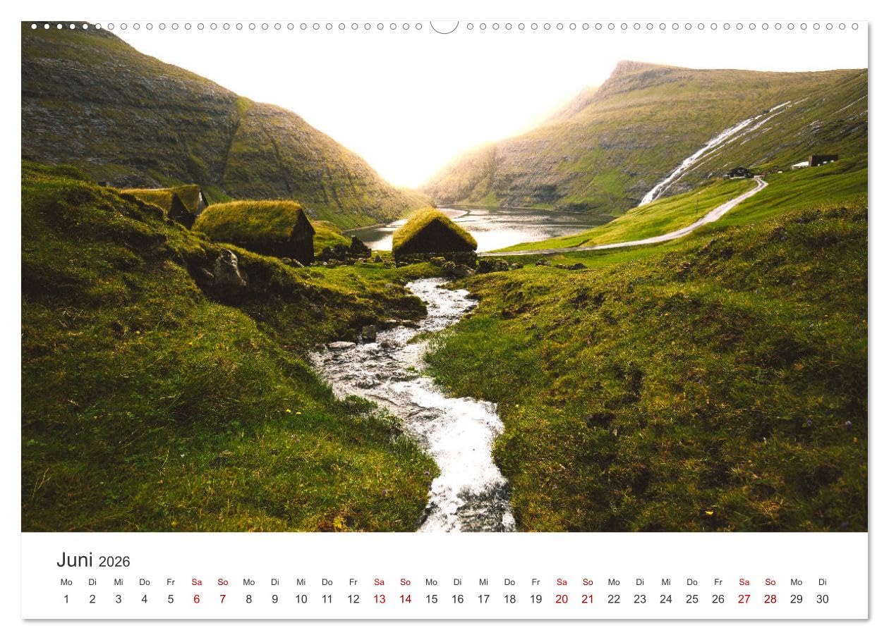 Färöer - Einzigartige Inseln (hochwertiger Premium Wandkalender 2026 DIN A2 quer), Kunstdruck in Hochglanz: Entdecken Sie das hevorragende Färöer, so wie Sie es noch nie gesehen haben.