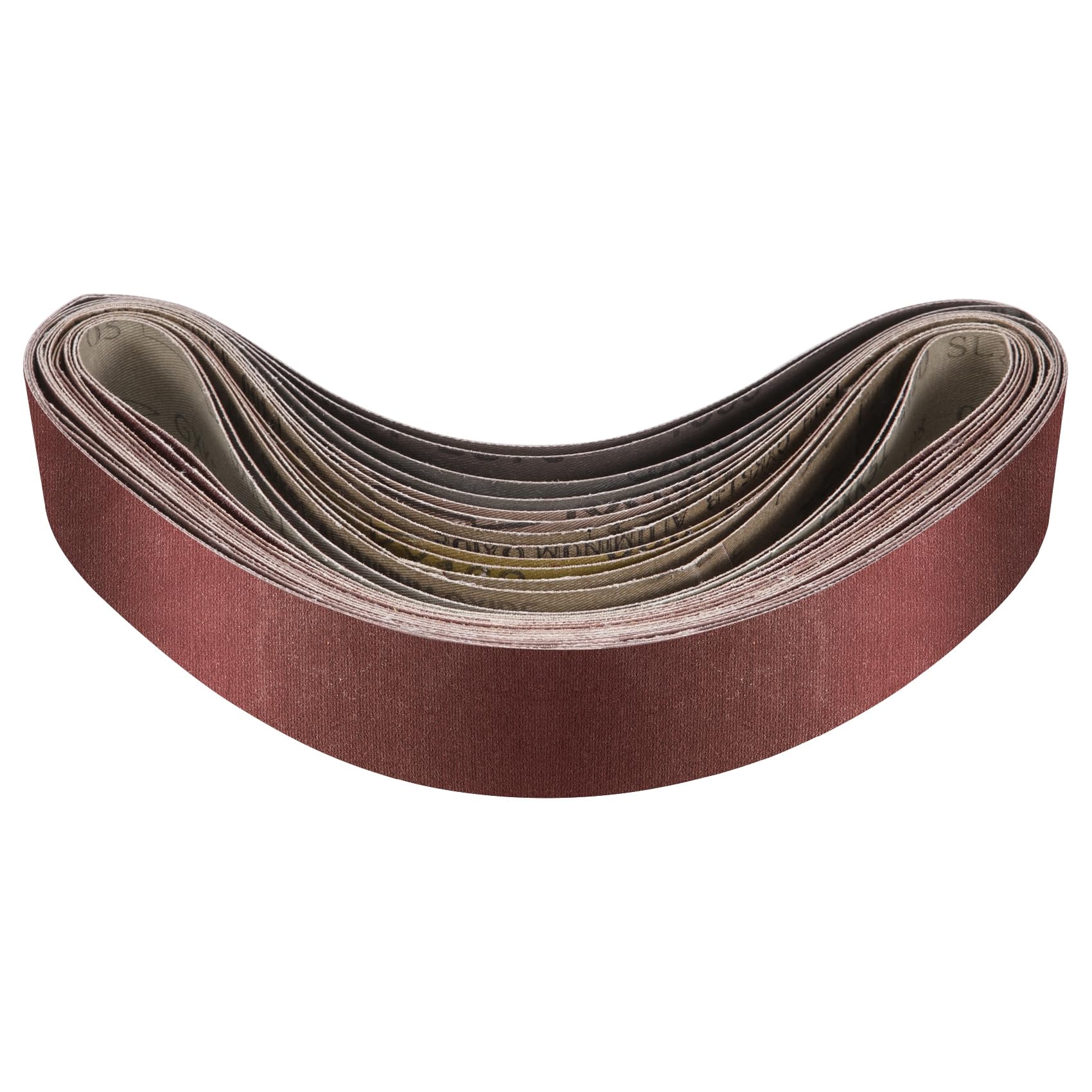 Lot de 14 bandes abrasives 50 x 686 mm - Grain 120/240/320/400/600/800/1000 - Papier abrasif en oxyde d'aluminium - Pour poncer, limer, affûter et dérouiller