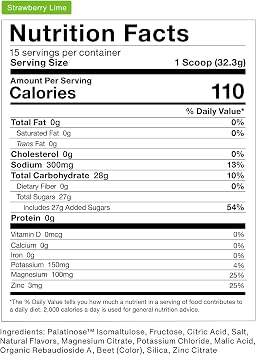 Momentous Fuel, Intra-Workout Drink Mix, Strawberry Lime | Supports Sustained Energy & Hydration, Electrolyte Powder, NSF Certified for Sport, Non-GMO & Gluten-Free (15 Servings)