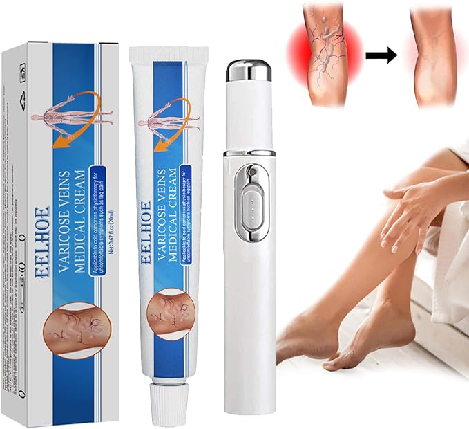 VeinsHealth Varicose Veins Blue Light Therapy Set,Varicose Vein Blue