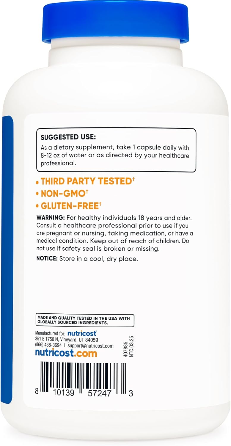 Nutricost Siberian Eleuthero 500mg, 240 Capsules - Eleutherococcus Senticosus - Gluten Free & Non-GMO - Image 4