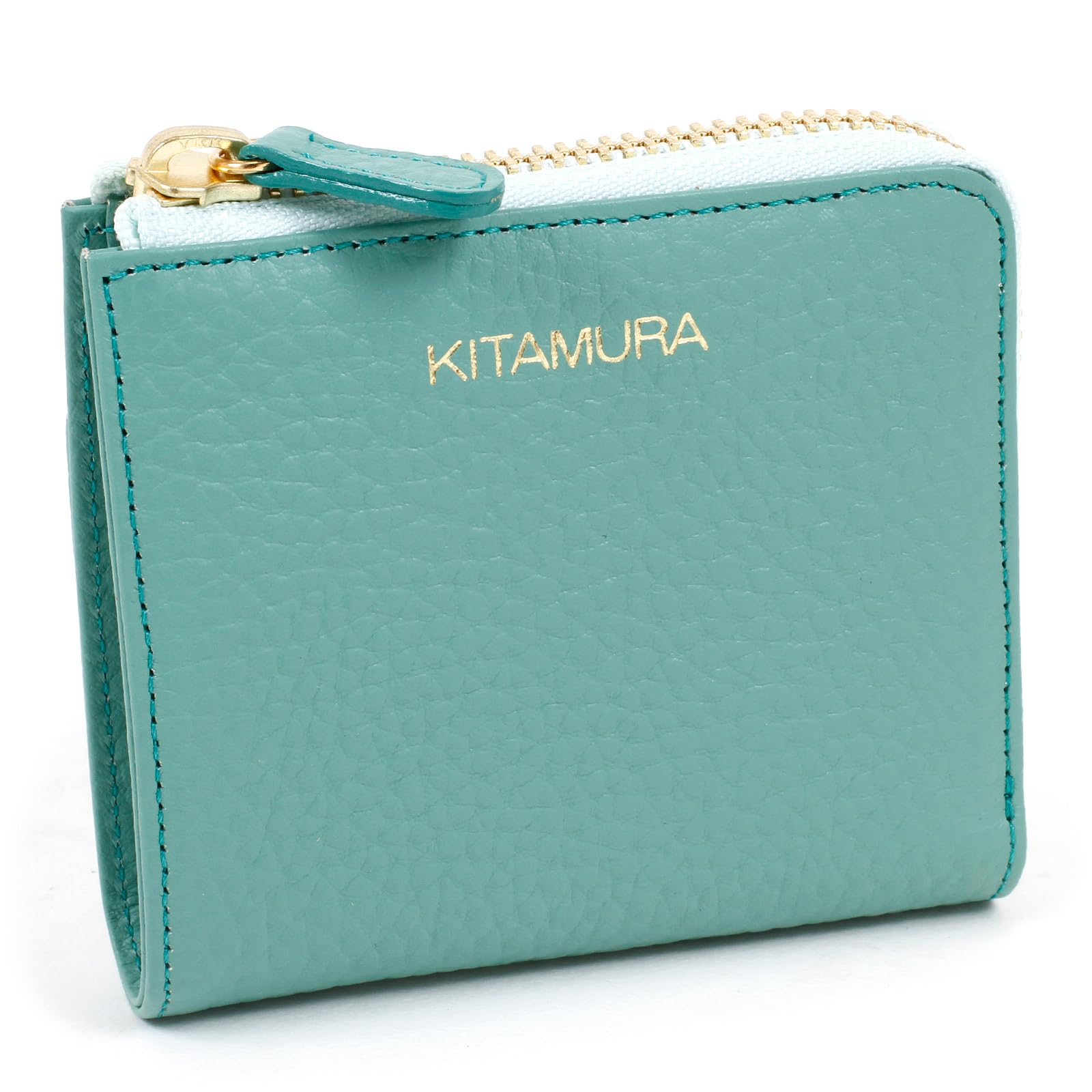 Amazon | [キタムラ] カラーコンビ 二折財布 PH0791 グリーン/アイス