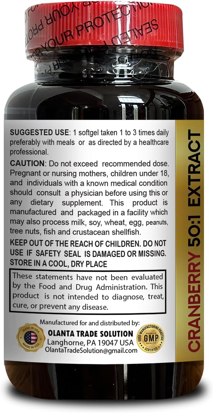 Support Bladder Comfort - Cranberry Extract Concentratedfor, Kidney Support, Natural antioxidant, Immune Booster, Powerful Cranberry Supplement - 2 Bottles 120 Capsules