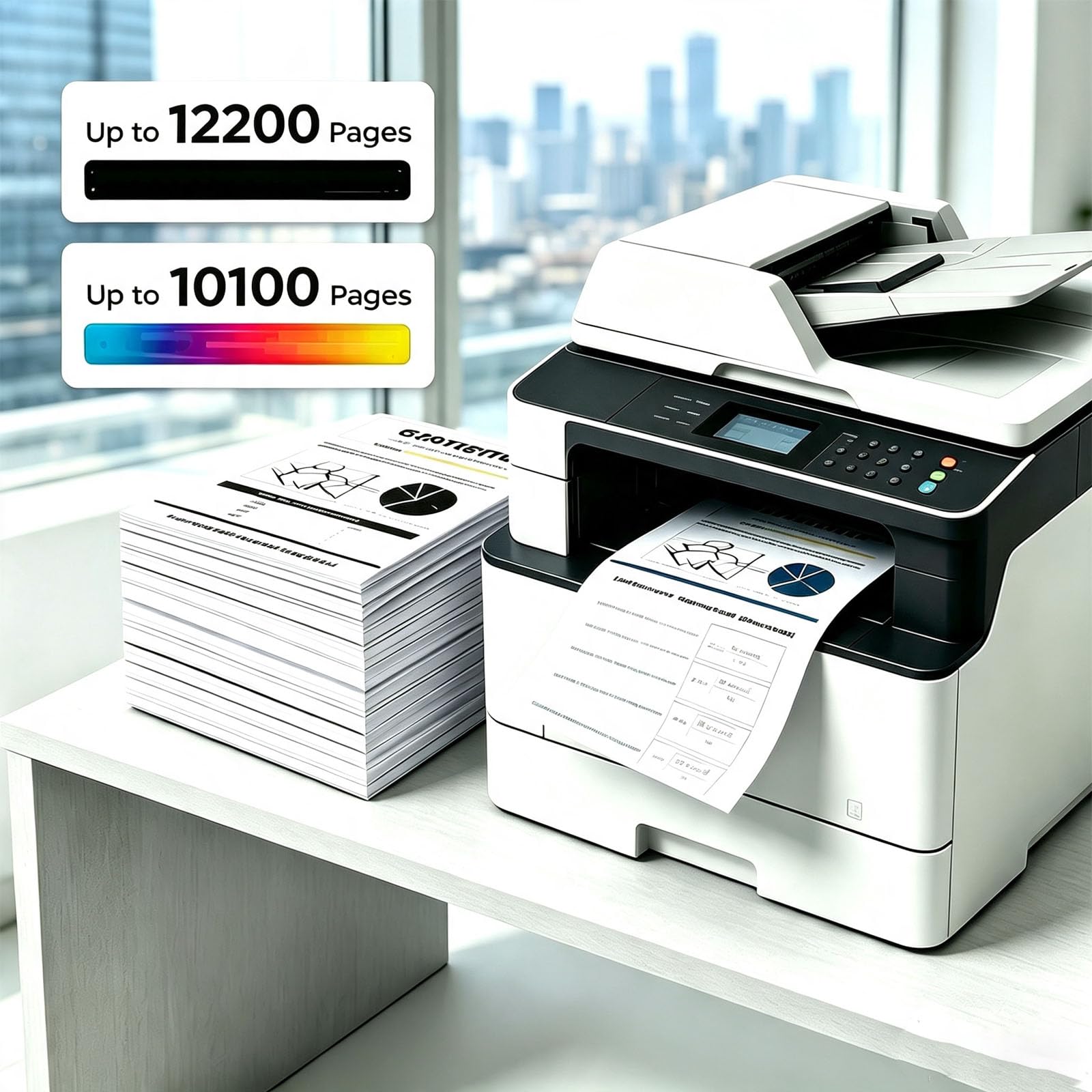 Cartuccia di toner VersaLink C605 C600 ad alta capacità, nero ad alta resa 12.200, colori brillanti, cartuccia di toner speciale per stampanti a colori, con chip