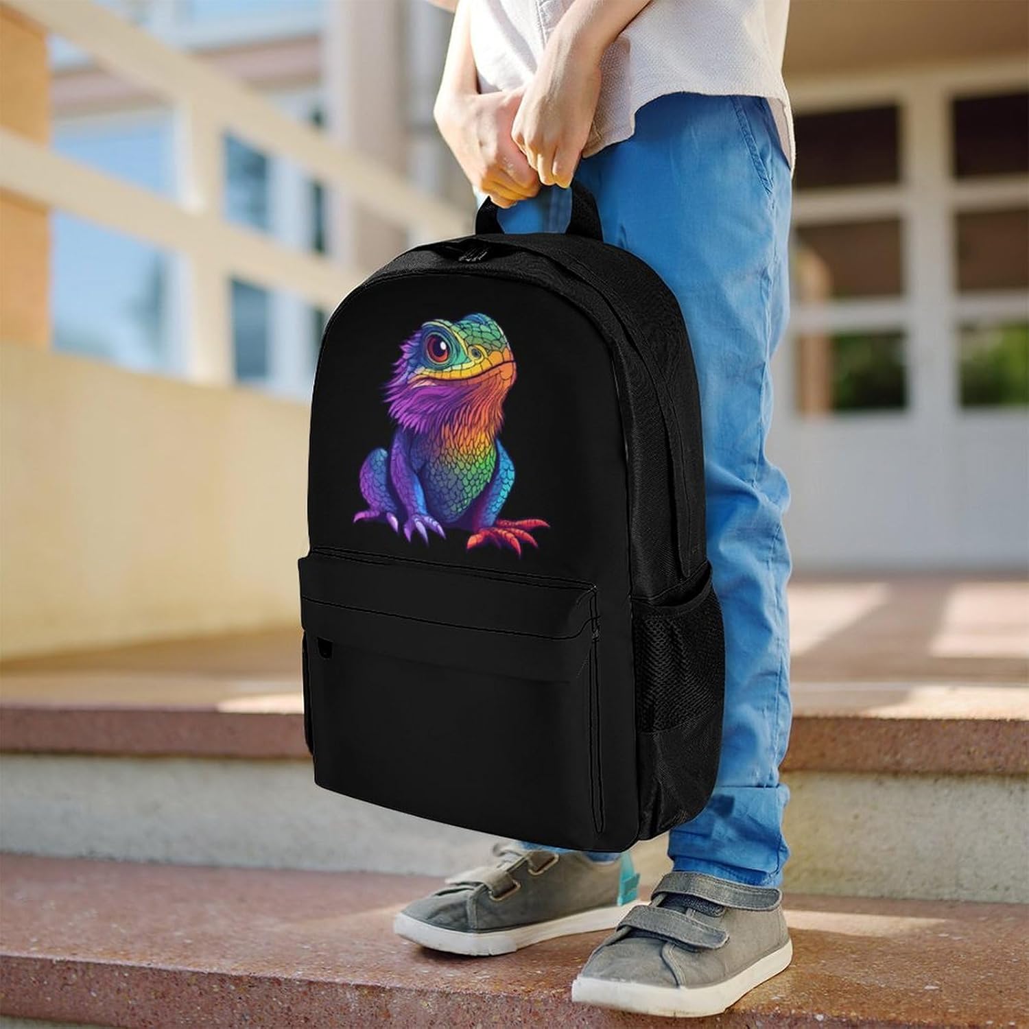 Colorful Bearded Dragon Laptop Backpack for Men Women Fashion Computer Bag Business Travel Daypack