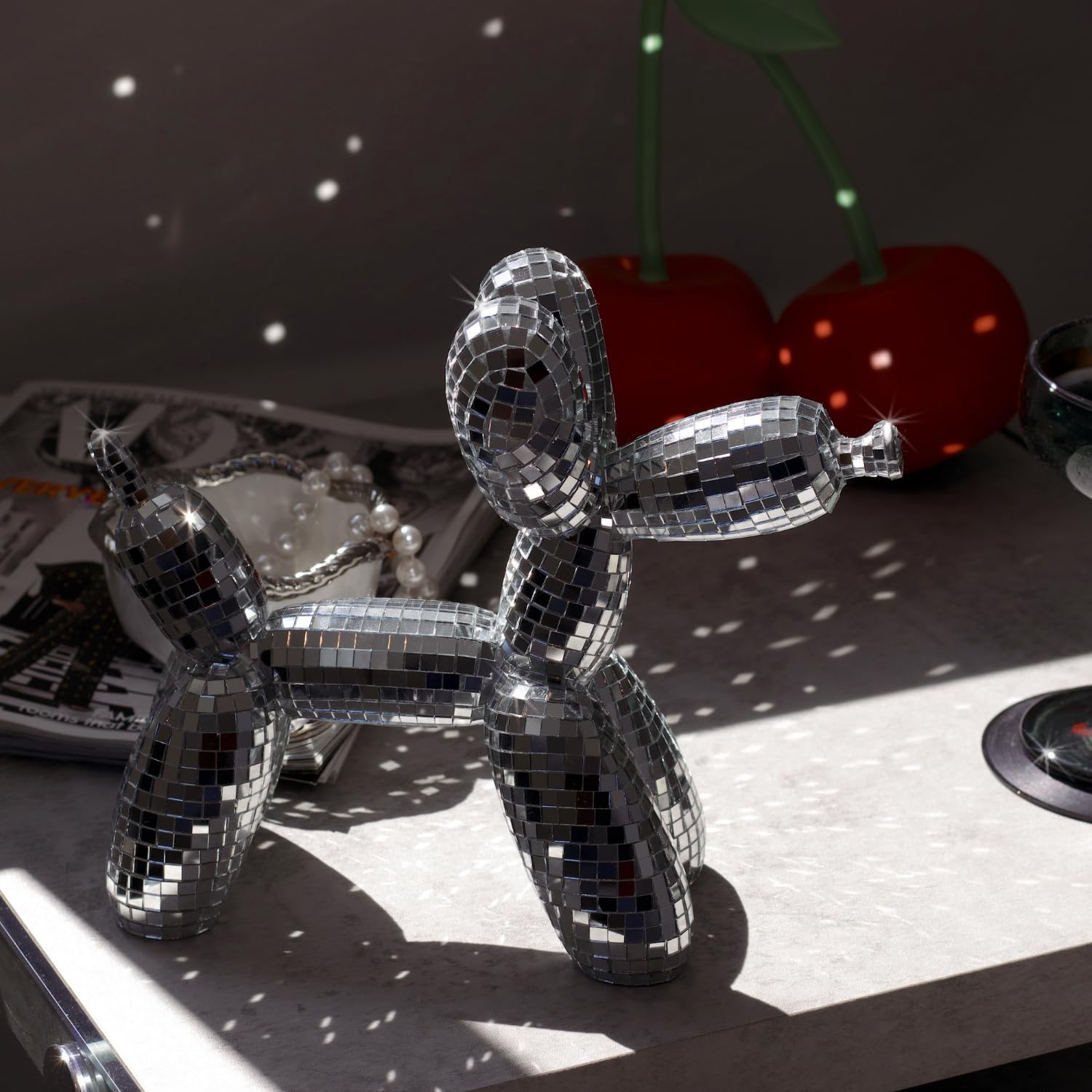 Reimagine Discovery Disco Dog Figure, Maximalist Dog Figure for Mom and Dad Aesthetic Disco Ball Decoration, Home Decoration - Image 4