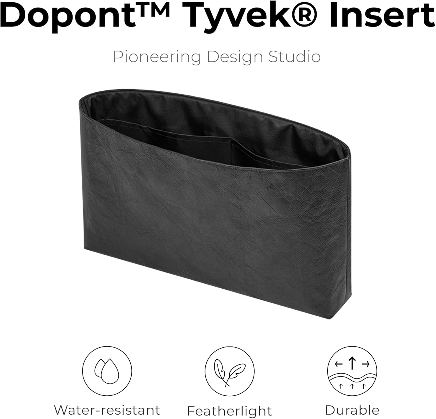 Handbag Organizer Insert for YSL Niki Medium in Vintage Leather, Custom Fit Inside Premium Matte Black Lightweight WaterResistant Purse Insert