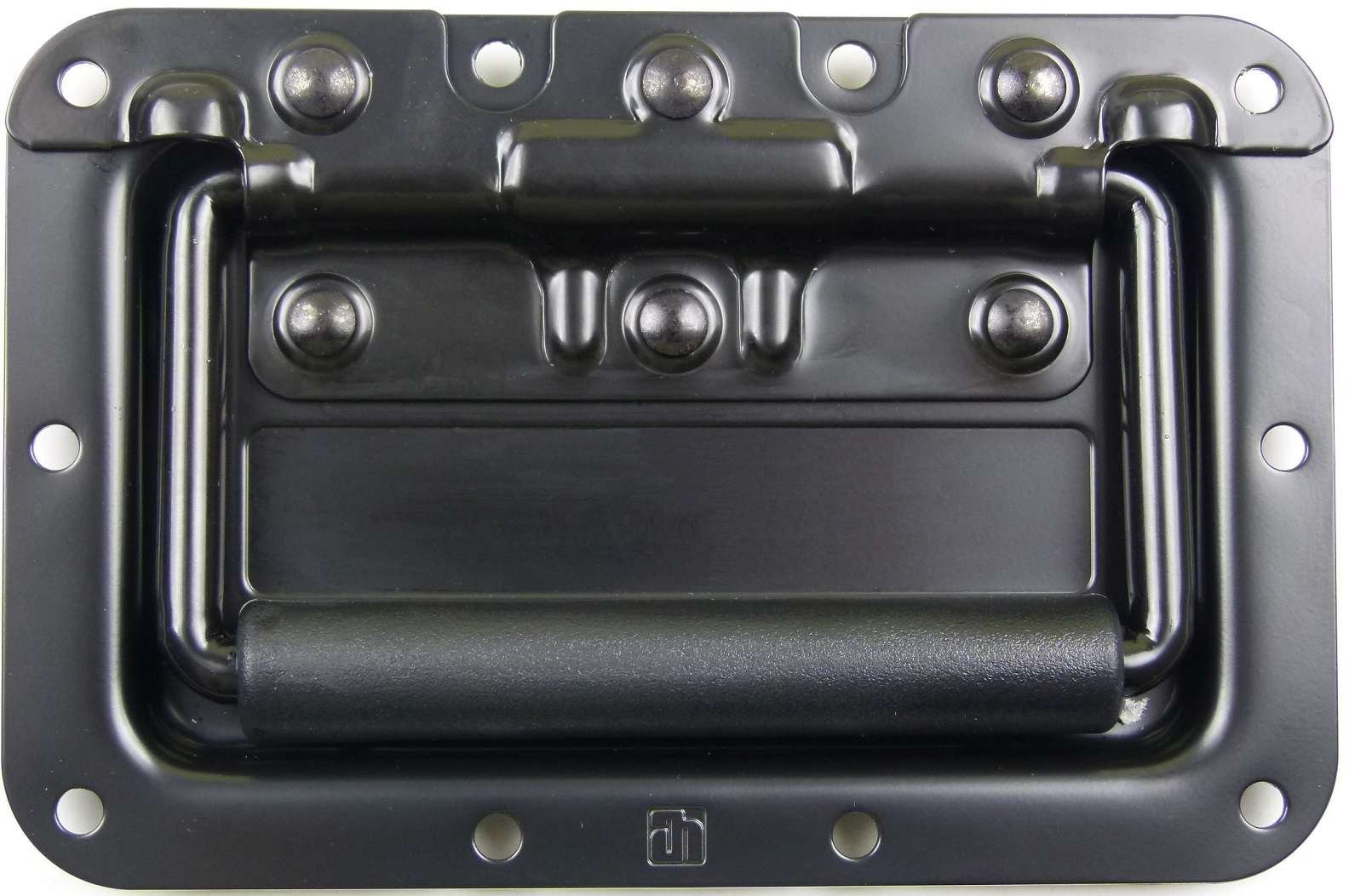 Adam Hall Hardware 34082BLK M24 AH - 24er Set Klappgriff / Kistengriff gefedert schwarz in 8 mm Einbauschale