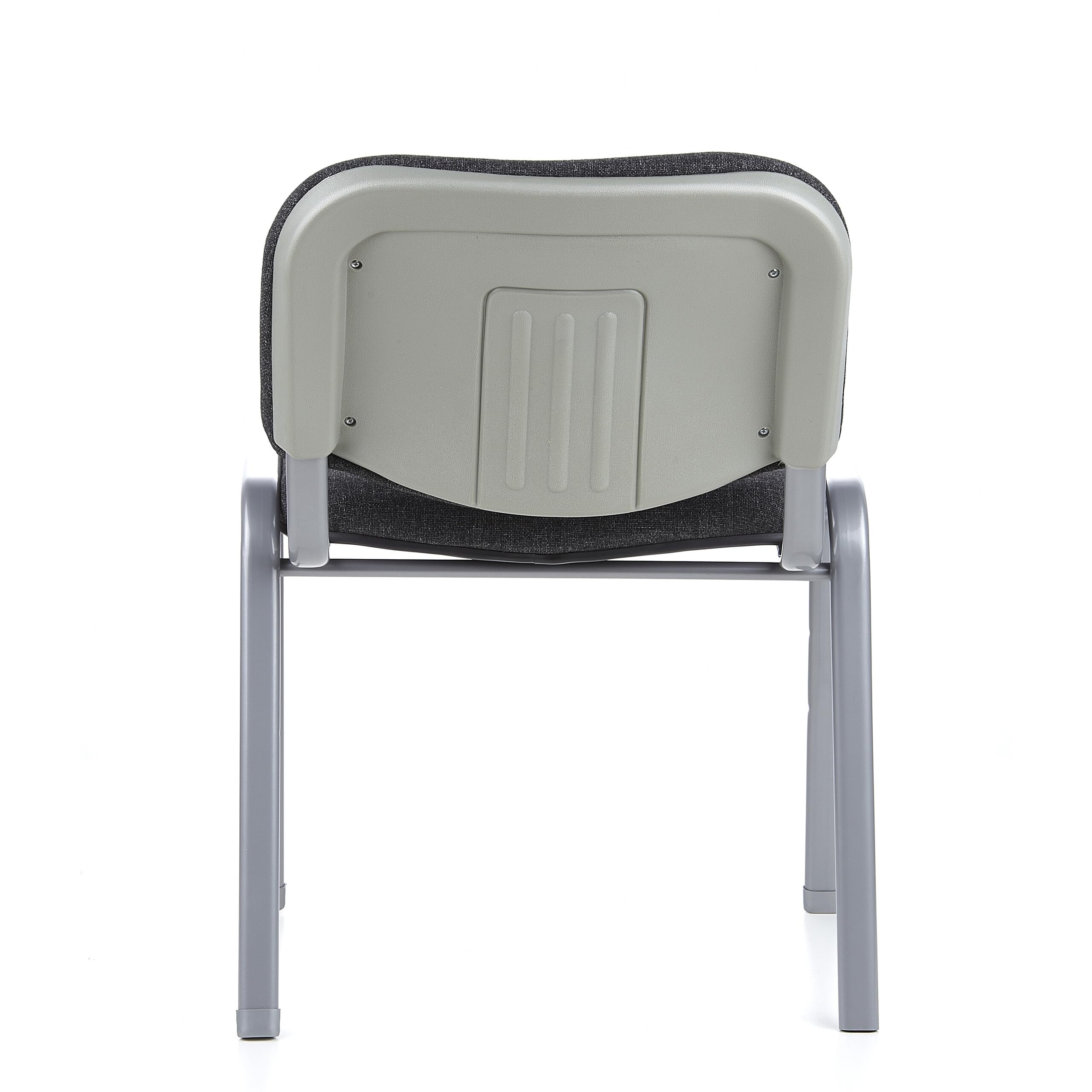HJH Office 704120 Sedia da Conferenza XT 600 Rivestita, Riunioni e Attesa Con Schienale, Tessuto Antracite/Argento