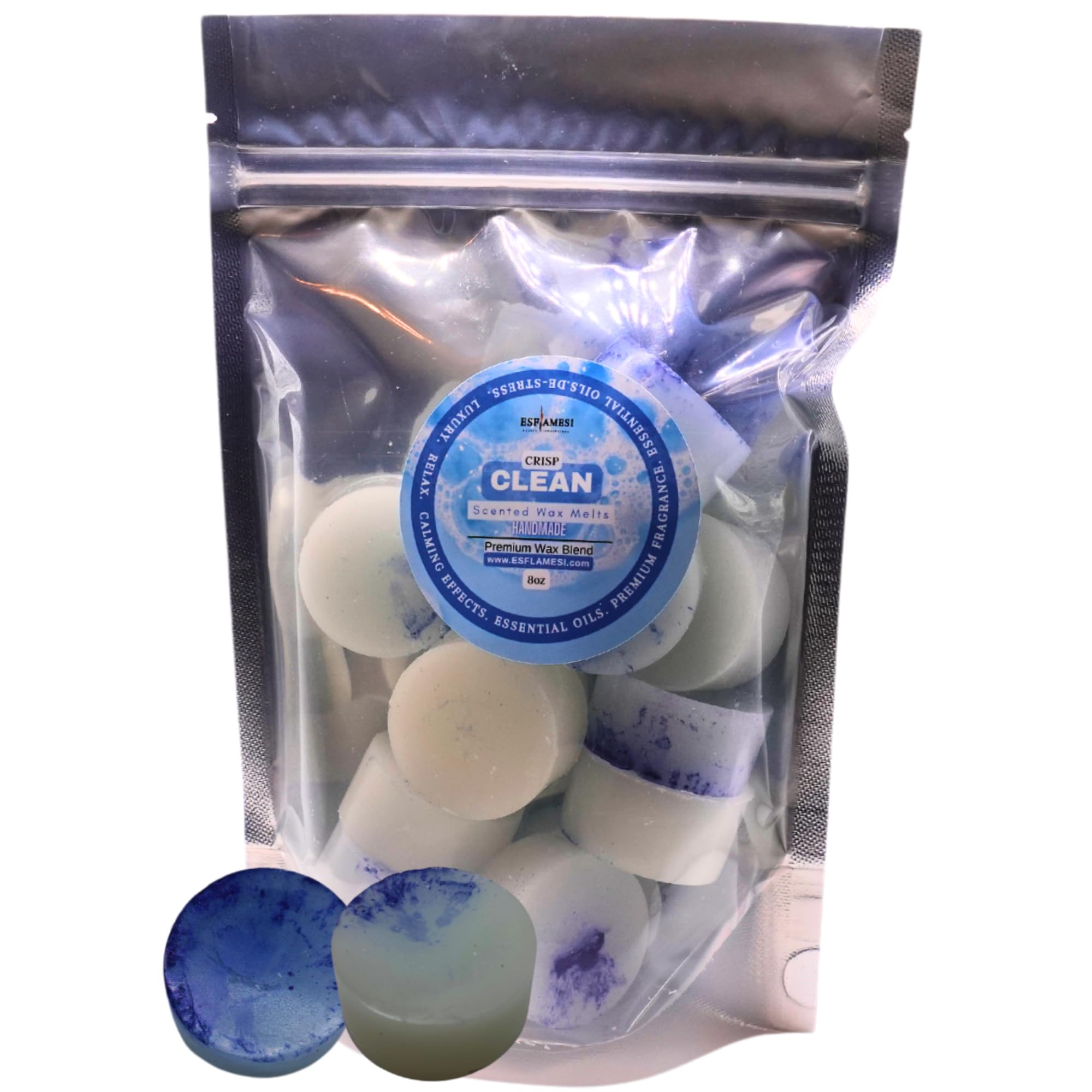 Scented Wax Melts | CRISP CLEAN SCENT | WAX MELTS | Strongly Scented | HANDMADE | Lasting Aromatherapy | Home Fragrance Gifts | USA Made