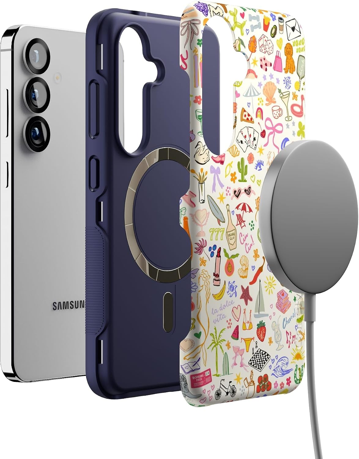 Casely Galaxy S25 Case | All The Fun Things | Fun on Weekdays | Bold Protective Design | Compatible with MagSafe
