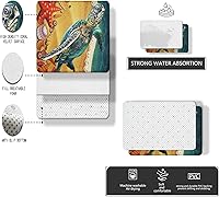 Vista 7 de Erosebridal Alfombra de baño arcoíris de 20 x 32 pulgadas, alfombra de baño de arcoíris pastel, alfombra de área de vellón arcoíris con estrellas