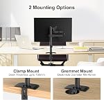 Bracwiser Single Fully Adjustable Monitor Arm Stand Mount Fits One Screen 13-32 inch 22lbs for Monitor Computer Screen 13 15 17 19 20 22 23 24 26 27 30 32 inch VESA 75 100 (MD7421)…