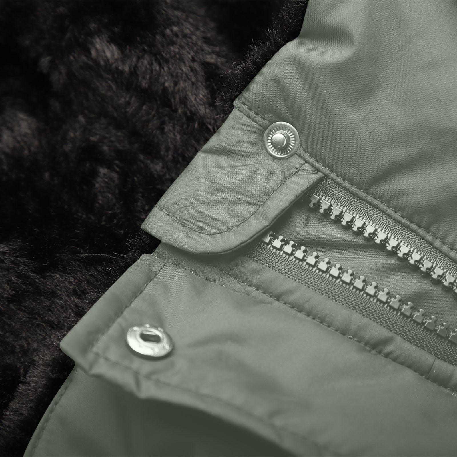 Abrigo Mujer de Forro Polar Chaqueta Mujer Invierno Termica de Cremallera Largo con Capucha Acolchado Cálido a Prueba de Viento Parka Invierno con Bolsillos Grueso Talla Grande Abrigos Impermeable