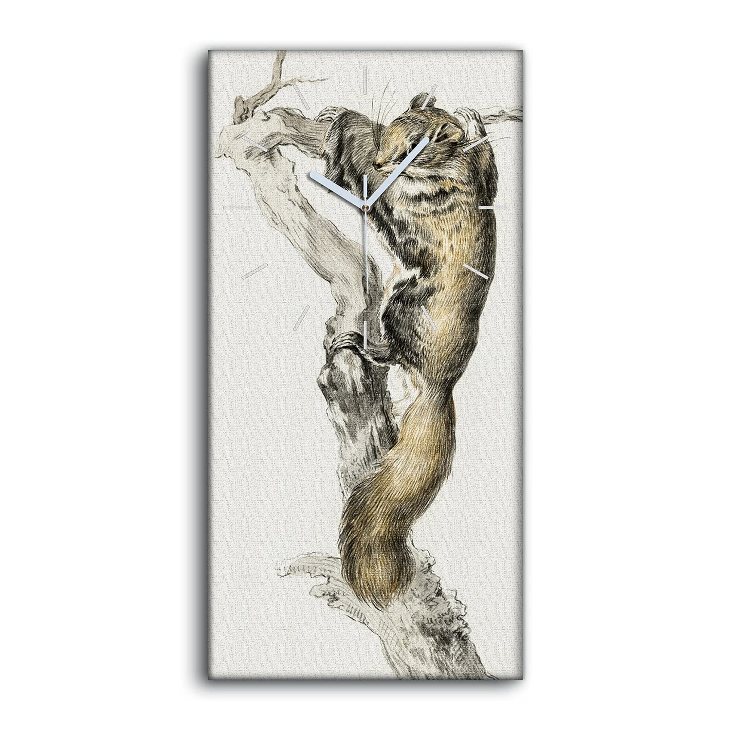 Horloge sur Toile Coloray 30x60cm : Fini le Tic-Tac pour une Déco de Salon Apaisante