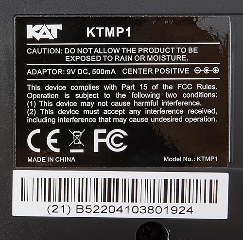 Miniatura 5 de Kat Percussion KTMP1 - Módulo de sonido electrónico para tambor y almohadilla de percusión, color negro