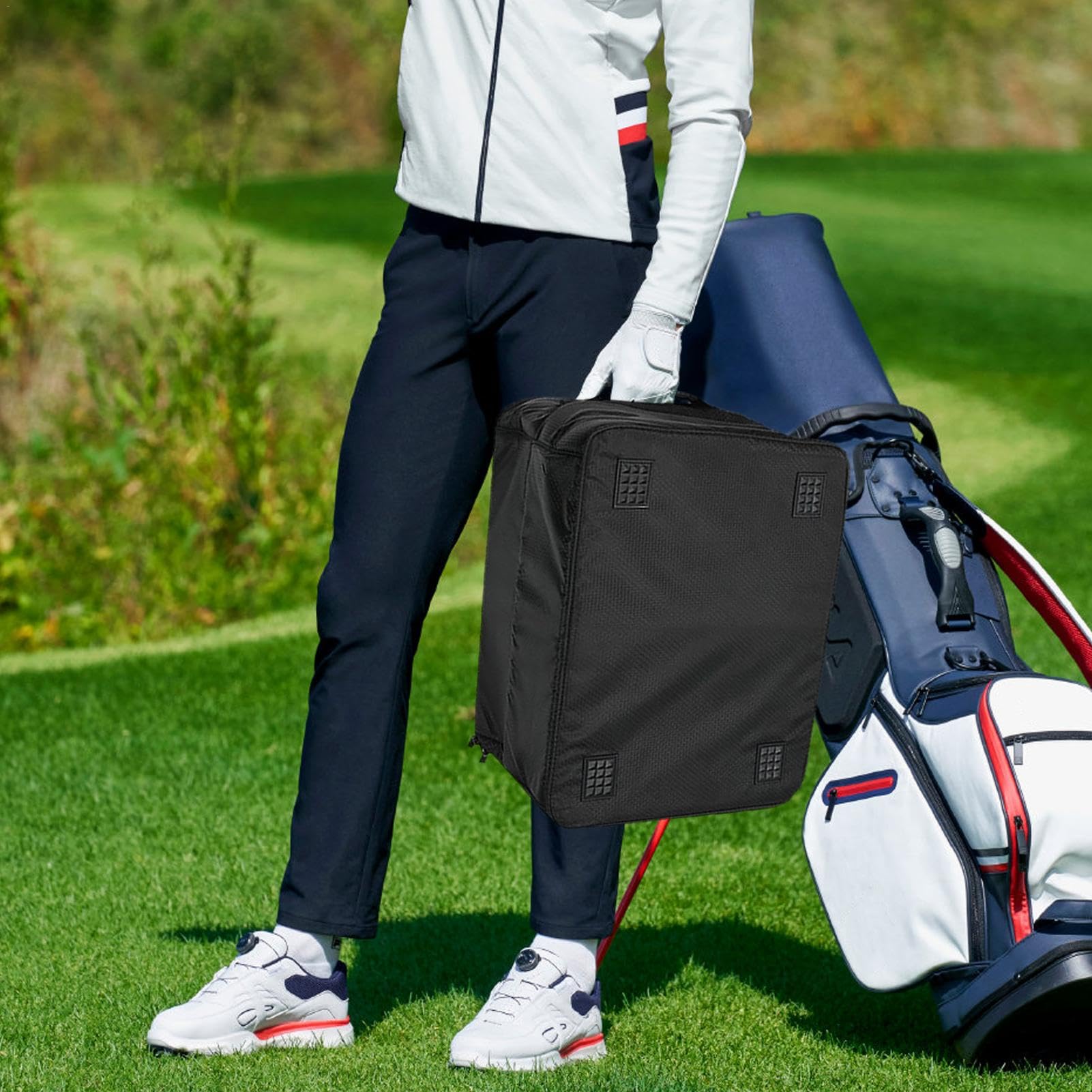 2-lagiger Golfkoffer-Organizer, Golfkoffer-Organizer und Reisetasche | Großer Stauraum für Golfzubehör und Golfausrüstung, 2 wasserdichte Golftasche