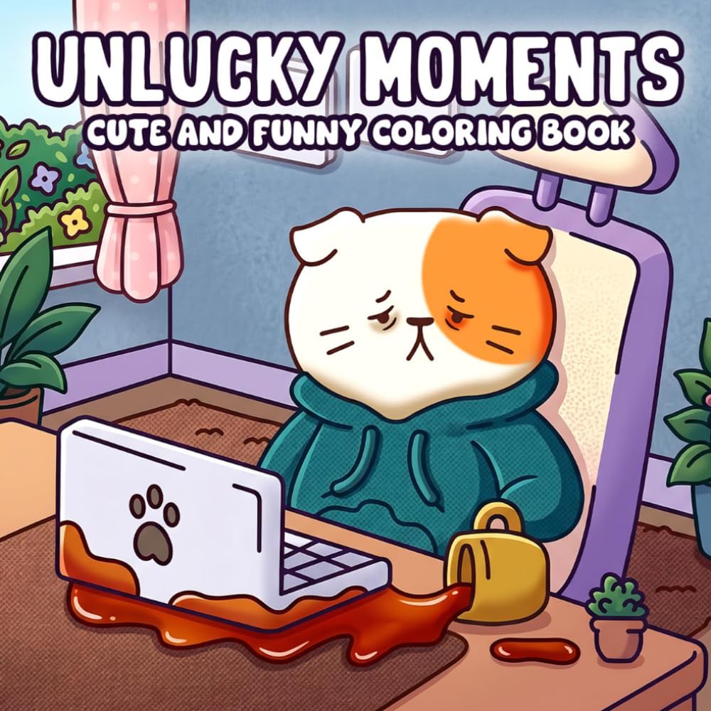 Unlucky Moments Coloring Book: Chaotic Daily Life Coloring Pages For All Age With Funny Fails, Messy Situations, Relatable Bad Luck Scenes To Relax And Have Fun