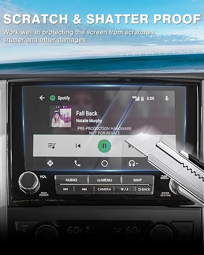 Miniatura 4 de Karltys Paquete de 2 protectores de pantalla para Nissan Titan PRO 4X 2021-2023 2024 de 9 pulgadas, vidrio templado de navegación 9H, protector de