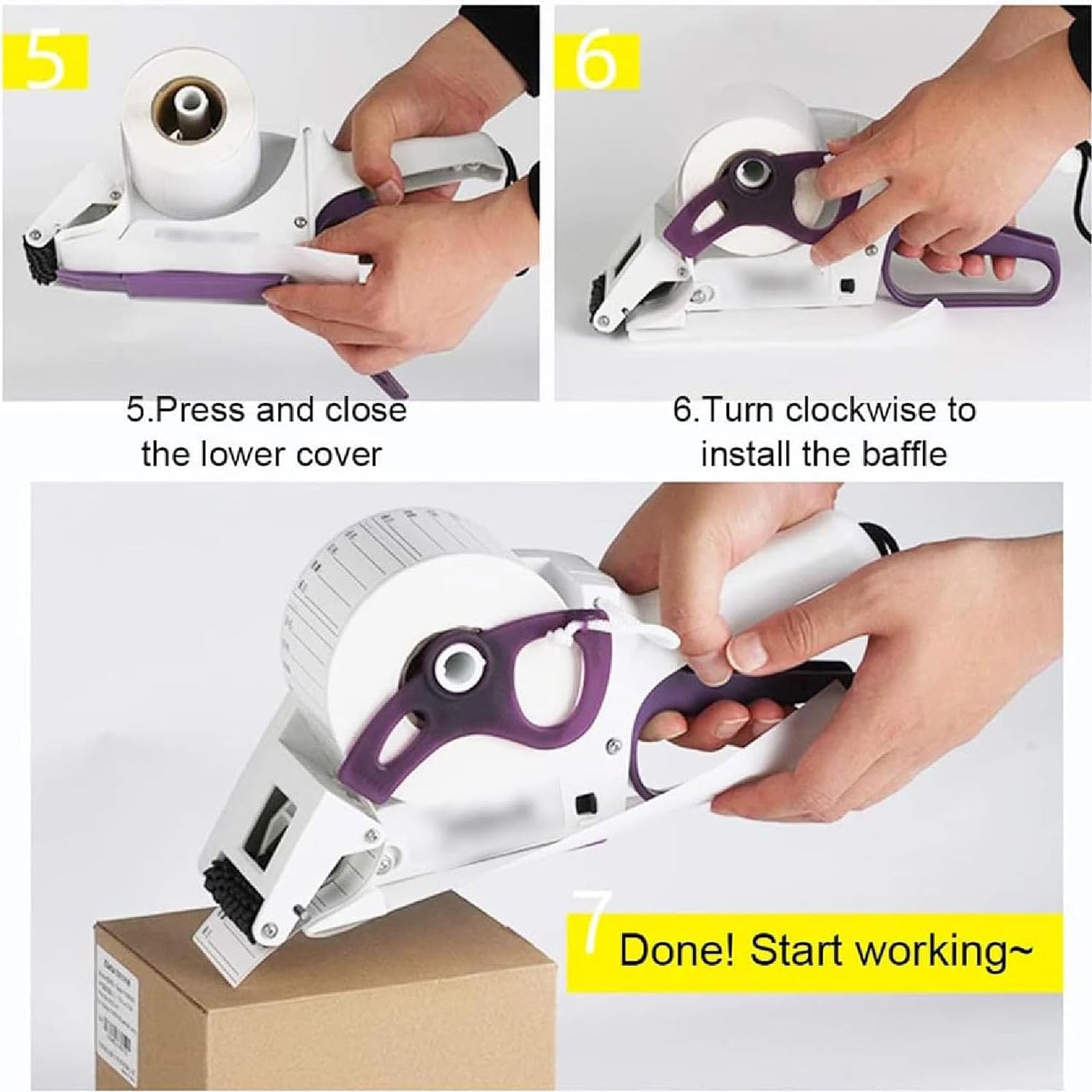Handheld-Etikettenapplikator mit automatischer Dosierung für runde Flaschen, Schachteln und Früchte