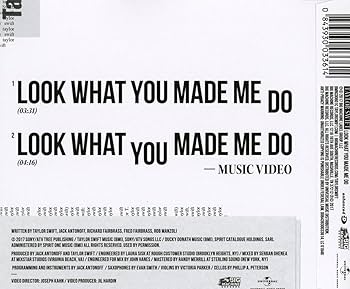 SWIFT,TAYLOR - LOOK WHAT YOU MADE ME DO (2-TRACK) (1 CD