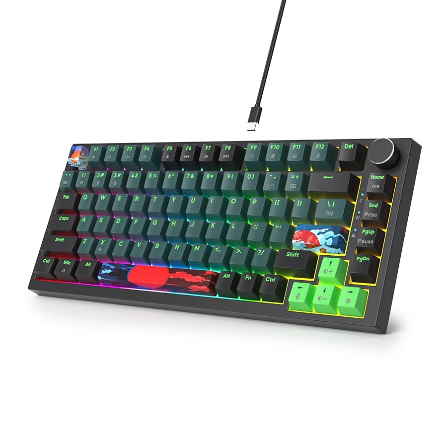 Amazon | ワイヤードガスケット75％機械式キーボード、ホット