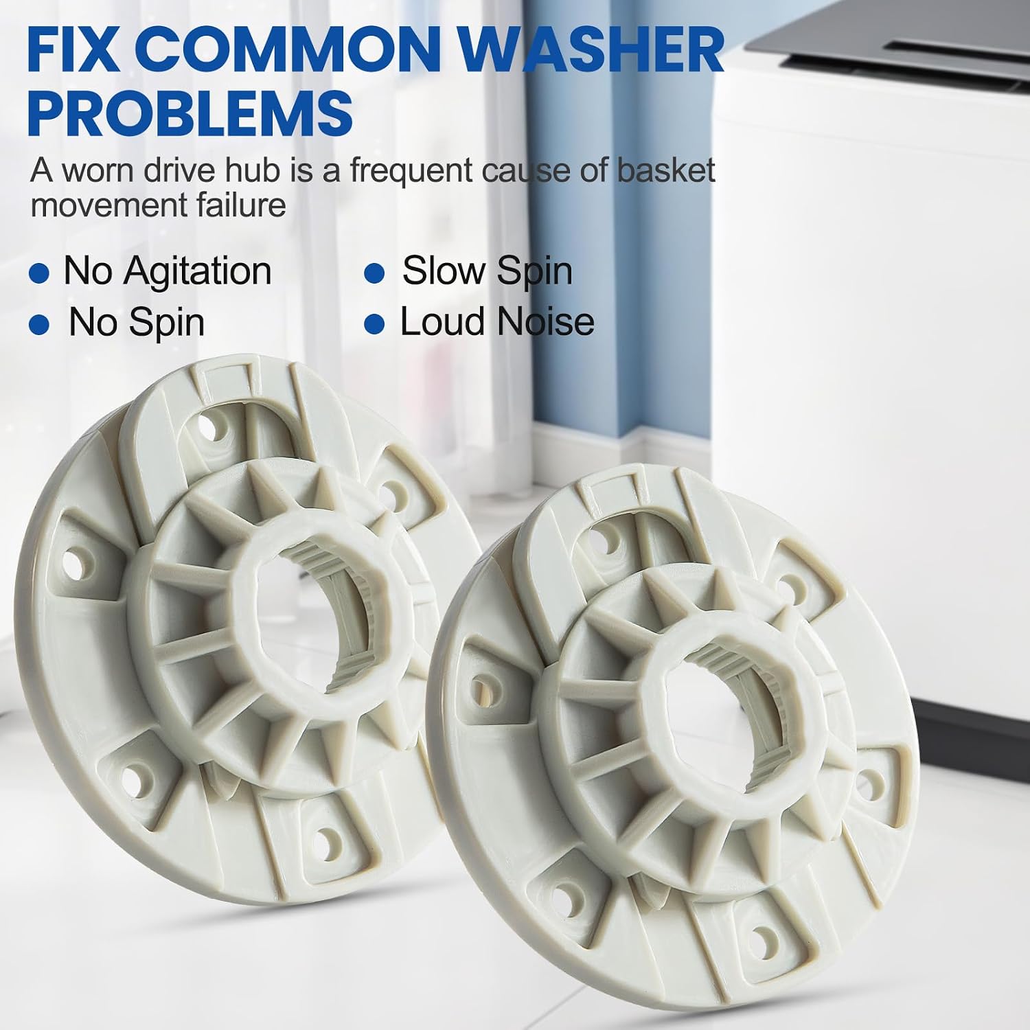 2 Pack W10528947 Washer Basket Driven Hub Kit - Replacement for Whirlpool Maytag Top Load Washers, Replaces W10396887 W10528947VP AP5665171 PS6012095