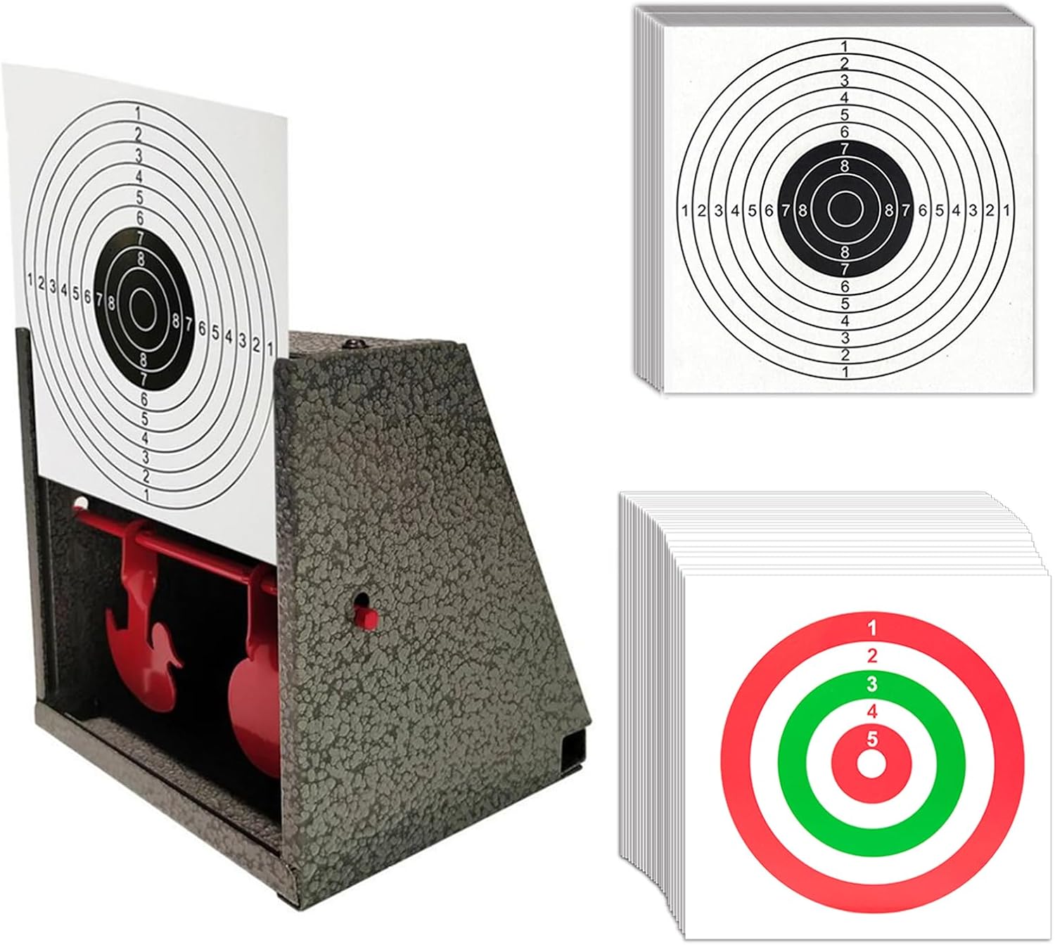 Atflbox BB Gun Trap Target with 20pcs Paper Targets and 100 x Color Target Papers