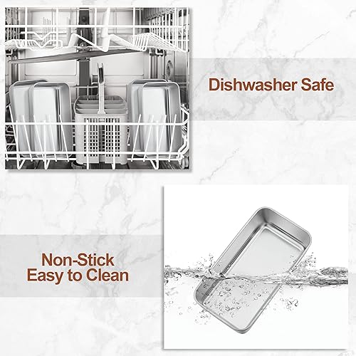 Miniatura 5 de LIANYU Paquete de 3 moldes para hornear pan, bandeja de pan de 9 x 5 pulgadas, molde para pan para hornear, molde para hornear pastel de carne de