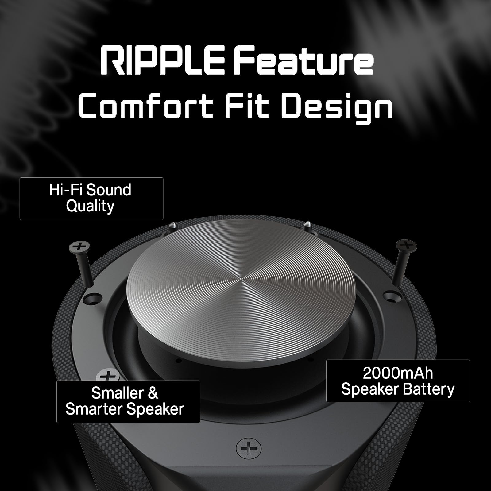 Głośnik Hifuture Ripple Bluetooth (czarny)