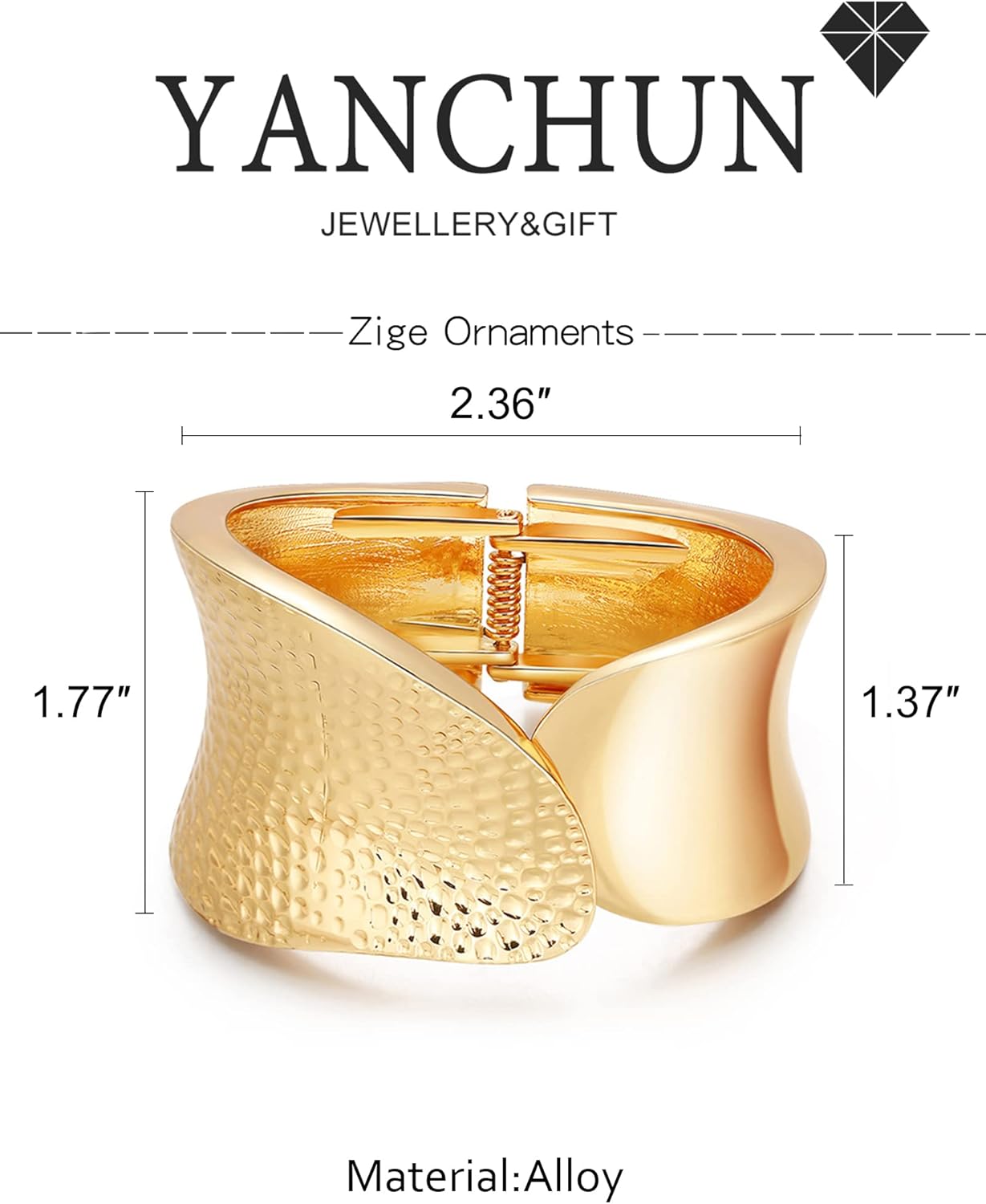 YANCHUN Gold Bangle Bracelets for Women Cuff Bangles Chunky Bracelets Trendy Jewelry Gifts - Image 4
