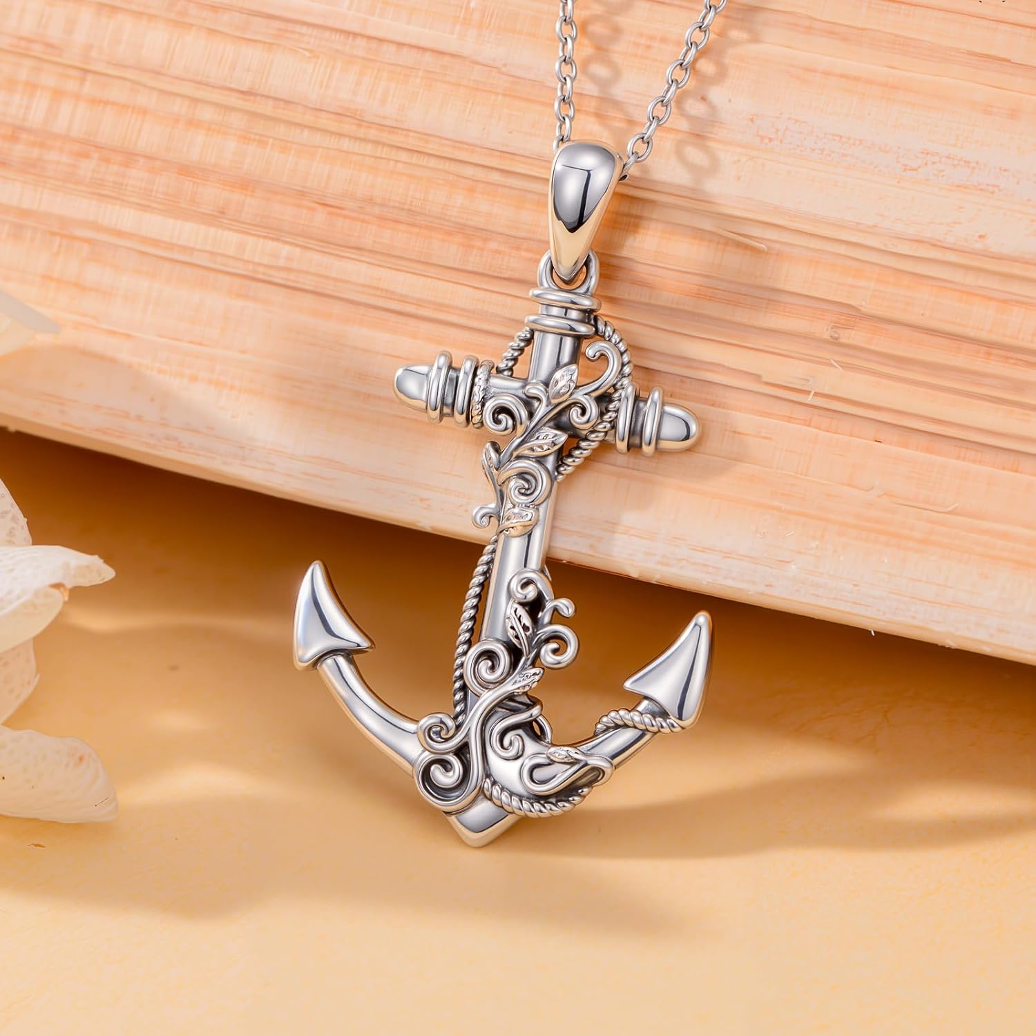 Anchor Necklace for Women 925 Sterling Silver Nautical Pendant Jewelry Sailor Valentines Day Mothers Day Gifts for Women - Image 4