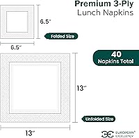 Vista 1 de Servilletas florales MYOSOTIS 40 piezas de tamaño de almuerzo, servilletas de papel decoupage, servilletas de papel de decoupage, servilletas