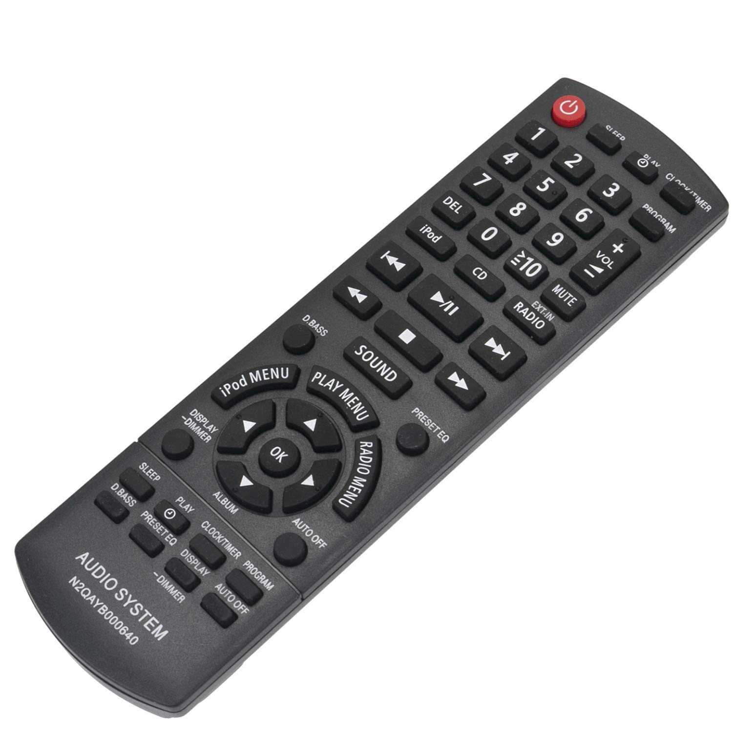 VINABTY N2QAYB000640 zamiennik pilota do PANASONIC SA-PM500EP-K SA-PM500GA-K SA-PM500GAXK SA-PM500PR-K SA-PM500PU-K SA-PMX5EG-S SC-HC25PC-K SC-HC25P-K SC-HC25P-K 25P-K SC-HC25PU-K