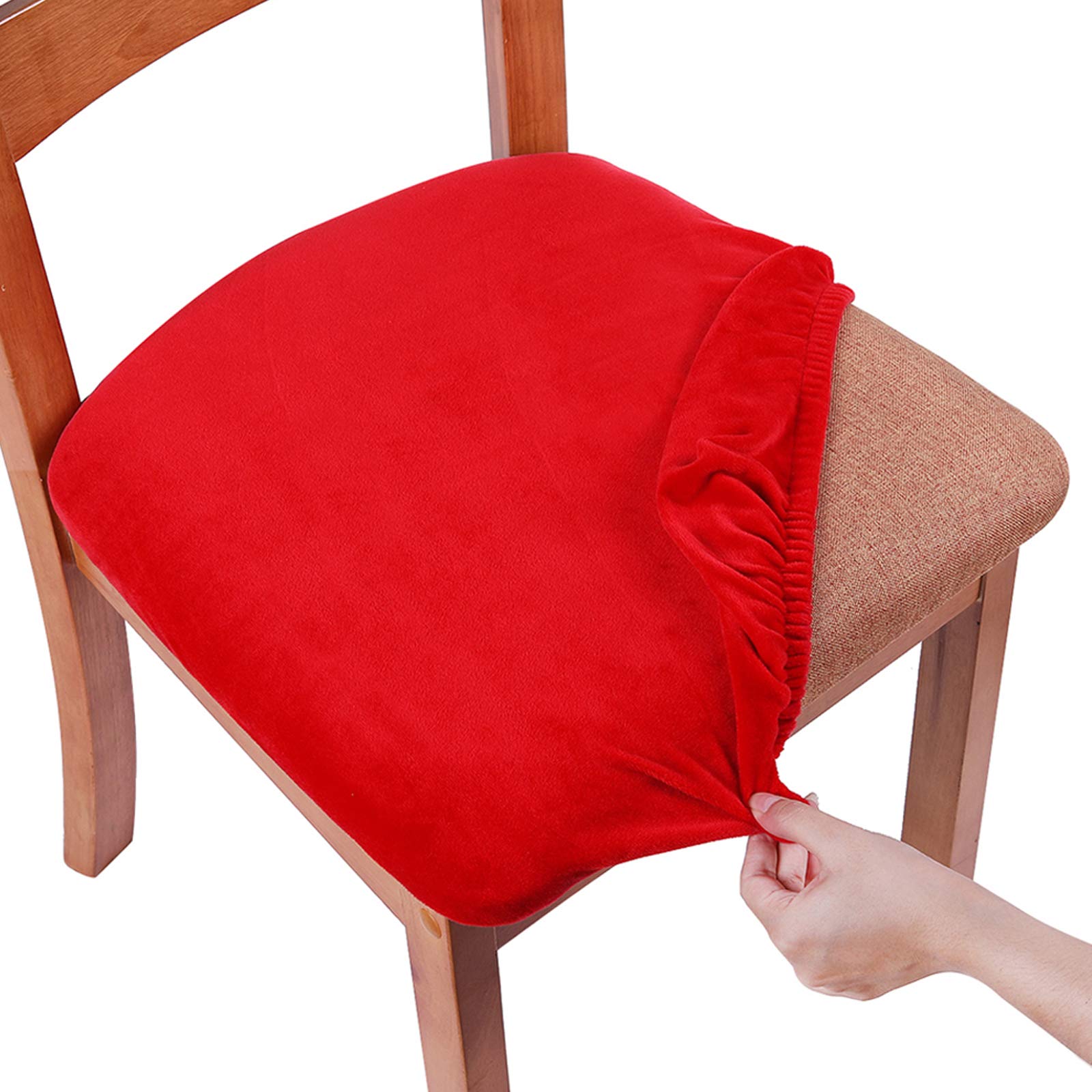 Velvet Dining Chair Covers - Set of 6 -9 Velvet Dining Chair Covers - Set of 6 -9