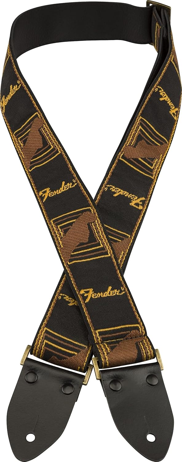 Fender Monogrammed Guitar Strap, Guitar Accessories, 2in, Legacy Vintage