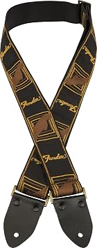 Fender Monogrammed Guitar Strap, Guitar Accessories, 2in, Legacy Vintage