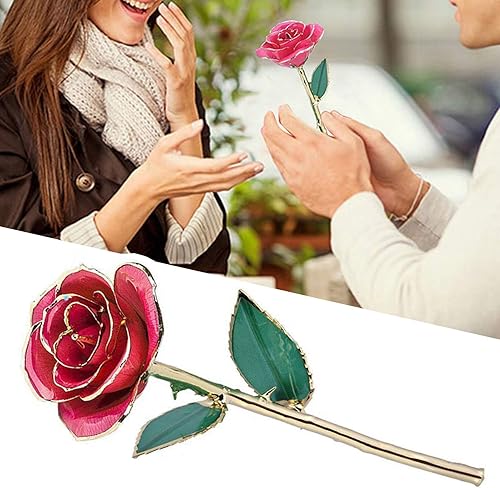 Miniatura 5 de Ejoyous Regalo de rosa para el día de la madre para mamá, rosa sumergida en oro de 24 quilates chapada en oro real preservada para siempre con