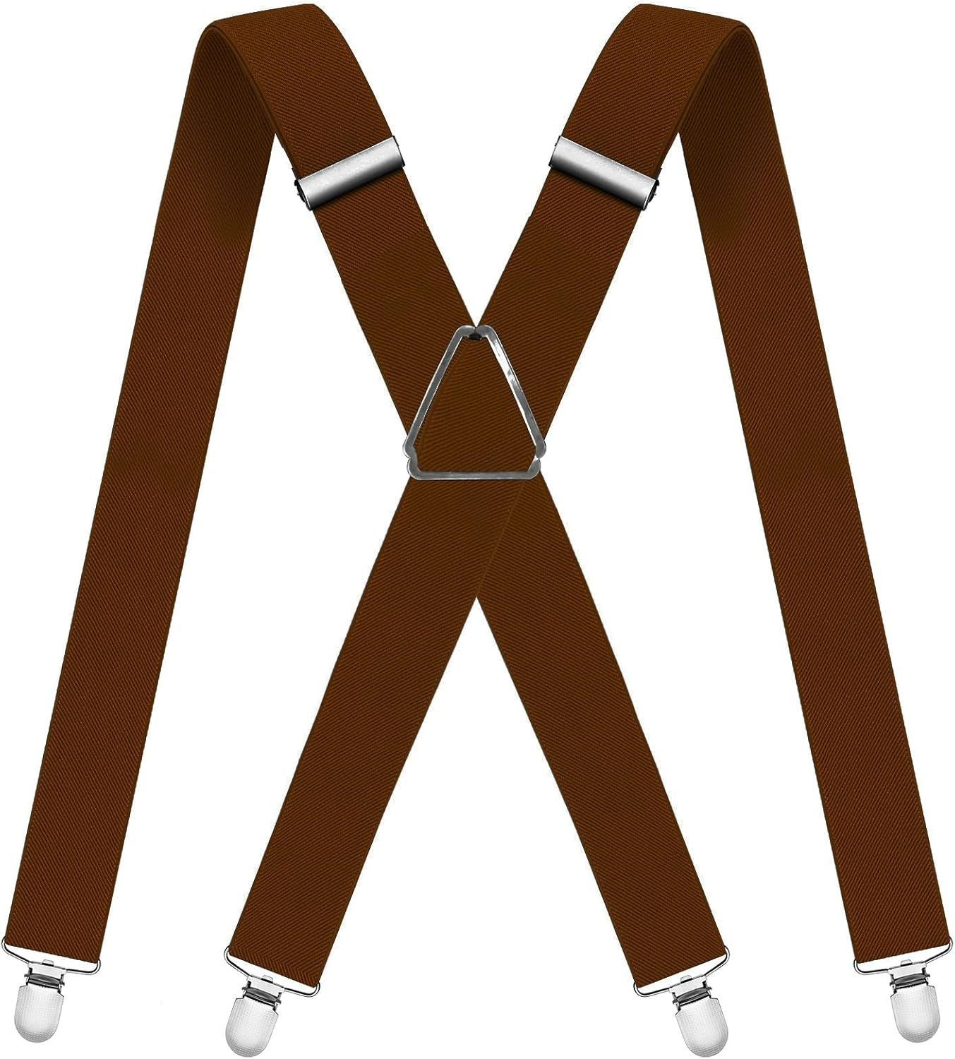 WOXVM Mens Suspenders Adjustable Braces with 4 Strong Metal Clips Elastic X Back Heavy Duty Suspender for Men and Women
